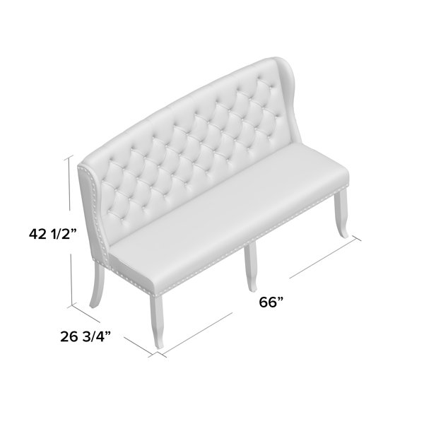 Three Posts Yarmouth Polyester Upholstered Bench Reviews Wayfair